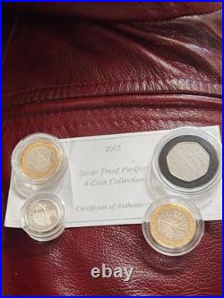 2005 Silver Proof Piedfort4Coin Collection struck in solid 925 sterling silver 2005 Silver Proof Piedfort4Coin Collection struck in solid 925 sterling silver