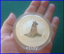 2006 AUSTRALIA DOG 5 oz SOLID SILVER BULLION COIN