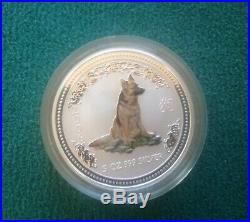 2006 AUSTRALIA DOG 5 oz SOLID SILVER BULLION COIN