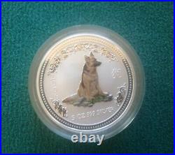 2006 AUSTRALIA DOG 5 oz SOLID SILVER BULLION COIN