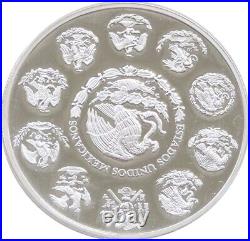 2006 Mexico Libertad Angel Solid. 999 Silver Proof 2oz Coin