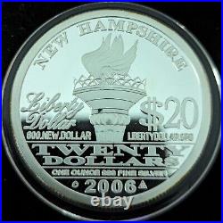2006 Norfed State New Hampshire 1oz. 999 Silver