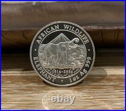 2006 Somali Republic African Elephant 1oz. 999 Solid Silver Bullion Coin