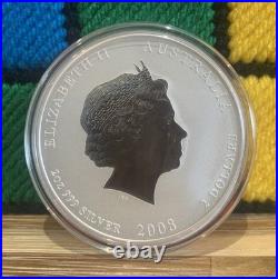 2008 Lunar Year Of The Mouse 2 Oz Solid Silver. 999 Coin Australian Perth Mint