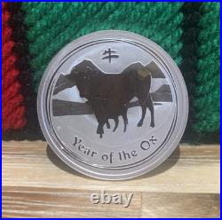 2009 Lunar Ox Half 1/2 0.5 Oz Solid Silver. 999 Coin Australian Perth Mint