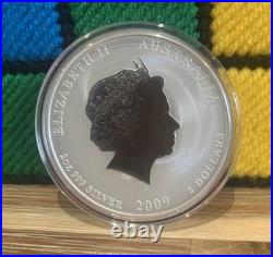 2009 Lunar Year Of The Ox 2 Oz Solid Silver. 999 Coin Australian Perth Mint