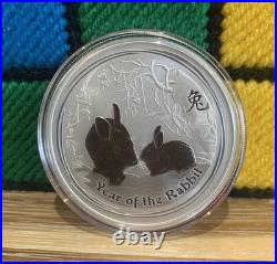2011 Lunar Year Of The Rabbit 2 Oz Solid Silver. 999 Coin Australian Perth Mint