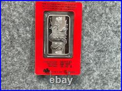 2012 PAMP Suisse 1 Oz. 999 Fine Silver Bar Lunar Dragon Sealed In Assay #2