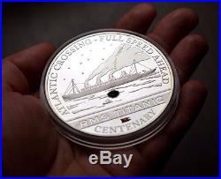 2012 Titanic $25 5 Troy Oz Solid Silver Cook Islands Full Speed Ahead Coin