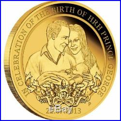 2013 1/4 oz 99.99% SOLID GOLD Proof Coin Prince George Birth Limited #628