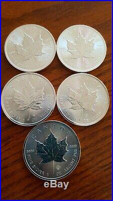 2014 Canadian Maple Leaf Coin 1oz Solid 999 silver 5 dollar bullion coin