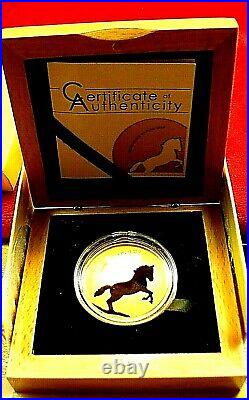 2014 Mongolia Silver coin 500 1/2 Oz Mongolian Nature HORSE NICE BOX