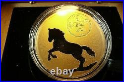 2014 Mongolia Silver coin 500 1/2 Oz Mongolian Nature HORSE NICE BOX