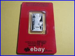 2014 Pamp Suisse 10gr Silver Bar Lunar Legend Series Year of the Horse #851
