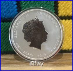 2015 Lunar Year Of The Goat 2 Oz Solid Silver. 999 Coin Australian Perth Mint