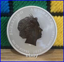 2015 Lunar Year Of The Goat 2 Oz Solid Silver. 999 Coin Australian Perth Mint