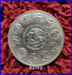 2015 Mexican 5 Oz Silver Libertad Coin Plata Pura. 999 Fine Solid Silver. B U