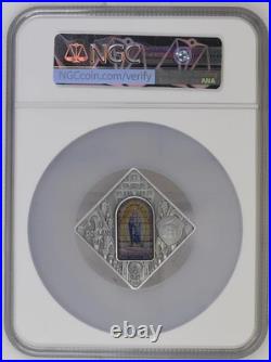 2016 1.606oz Palau S$10 Pisa Cathedral Miracle Square MS70 Antiqued (OB-144)
