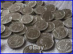 2016 Britannia 1 Oz Coins Full Tube Containing 25 Oz. 999 Solid Silver