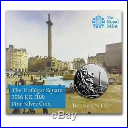 2016 Great Britain Silver £100 for £100 Trafalgar Square