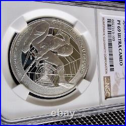 2017 Spiderman Homecoming Solid Silver PF 69 ULTRA CAMEO 1 Oz Coin