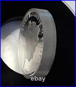 2017 TDC £5 SOLID SILVER PROOF TRIPLE THICKNESS 75g PLATINUM WEDDING ANNI + COA