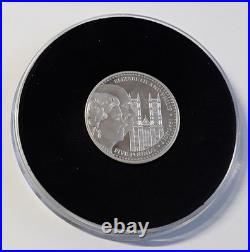 2017 TDC £5 SOLID SILVER PROOF TRIPLE THICKNESS 75g PLATINUM WEDDING ANNI + COA
