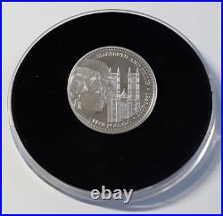 2017 TDC £5 SOLID SILVER PROOF TRIPLE THICKNESS 75g PLATINUM WEDDING ANNI + COA