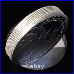 2017 TDC £5 SOLID SILVER PROOF TRIPLE THICKNESS 75g PLATINUM WEDDING ANNI + COA