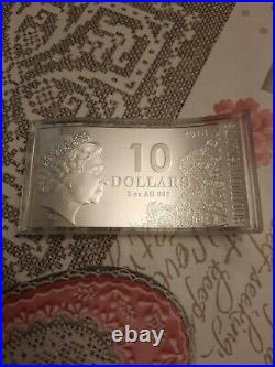 2018 3oz Fifa World Cup Solid Silver Bar / Coin $10 Solomon Islands Laola