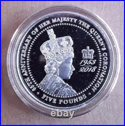 2018 Alderney Solid Silver Proof 925 The Queen's Coronation Jubilee Set Ltd 499