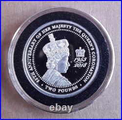 2018 Alderney Solid Silver Proof 925 The Queen's Coronation Jubilee Set Ltd 499
