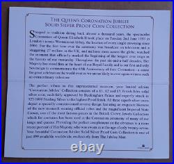 2018 Alderney Solid Silver Proof 925 The Queen's Coronation Jubilee Set Ltd 499