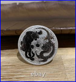2018 Australia Tiger And Dragon 1oz Solid Silver. 999 Perth Mint Coin