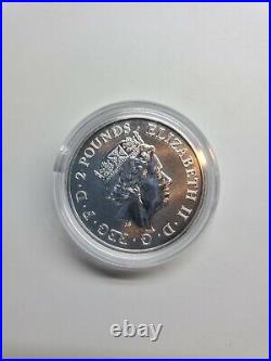 2018 United Kingdom Trafalgar Square Fine Silver 1 oz. 999 2 Pounds 1 of 50,000