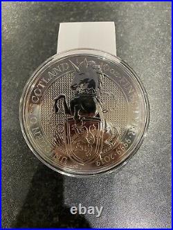 2019 10oz Queens Beasts The Unicorn Of Scotland 999.9 Solid Silver Coin