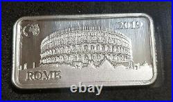 2019 Landmarks Of The World Solid. 999 Pure Silver Half Dollar Coin- Bars Set