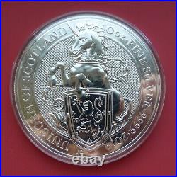 2019 Queens Beasts 10oz Unicorn of Scotland 0.999 solid silver bullion coin