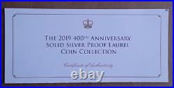 2019 TDC THE 400th ANNIVERSARY SOLID SILVER PROOF LAUREL COIN COLLECTION LTD 499