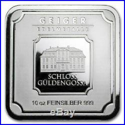 2020 Bar Square Germany Geiger Edelmetalle 10oz Fine Silver. 999