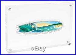 2020 Limited Edition 2oz Pure Solid Silver Surfboard Coloured Collectable Coin