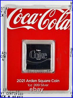 2021 1 ozSilver Proof COCA-COLA Arden Square in Original BlitzerPak 50k Minted