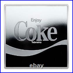 2021 Coca-Cola Arden Square Logo Silver Coin Fiji Blister Card 1oz PP