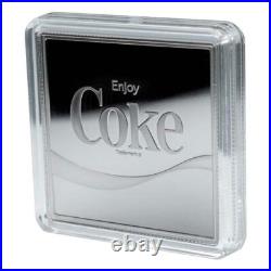 2021 Coca-Cola Arden Square Logo Silver Coin Fiji Blister Card 1oz PP