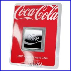 2021 Coca-Cola Arden Square Logo Silver Coin Fiji In Blister Card 1 oz Proof 2021 Coca-Cola Arden Square Logo Silver Coin Fiji In Blister Card 1 oz Proof