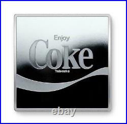 2021 Coca-cola Square Shaped 1 Oz. 999 Silver Coin $79.88