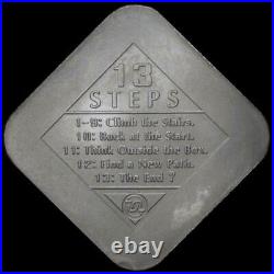 2021 Daniel Carr 13 Steps (Escher Stairs) 50 Gram. 999 Silver Hard Times Token