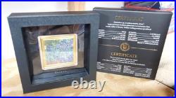 2021 Niue Vincent Van Gogh IRISES Square Proof 1 oz 99.9% Silver in OGP