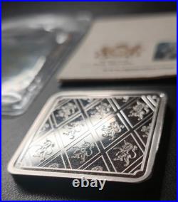 2021 Queen Elizabeth II 95th Birthday 1oz. 9999 Fine Silver Ingot Bar Square CPM