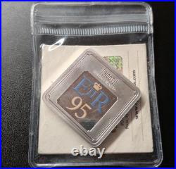 2021 Queen Elizabeth II 95th Birthday 1oz. 9999 Fine Silver Ingot Bar Square CPM